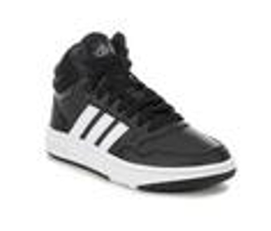 Kids Adidas Athletics & Sneakers | Boys' Adidas Little Kid & Big Kid Hoops Mid 3.0 Sneakers Black/White