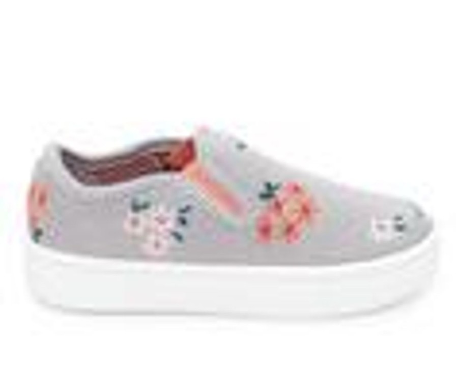 Kids Carters Casual | Girls' Carters Toddler & Little Kid Nettie Slip-Ons Grey Floral