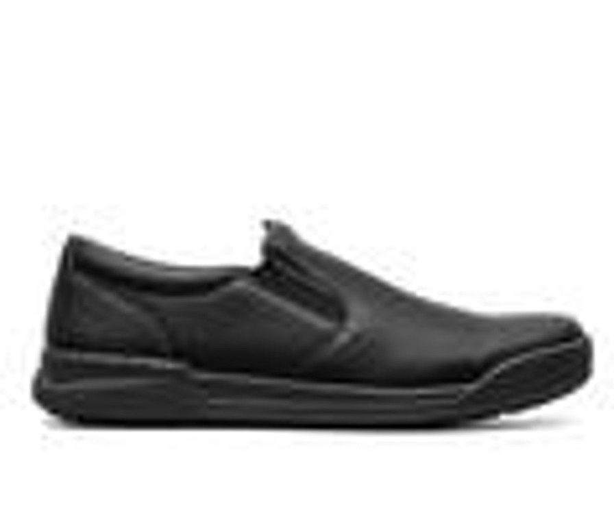 Men Nunn Bush Slip Resistant | Adults' Nunn Bush Tour Work Plain Toe Slip Resistant Safety Shoes Black Smooth