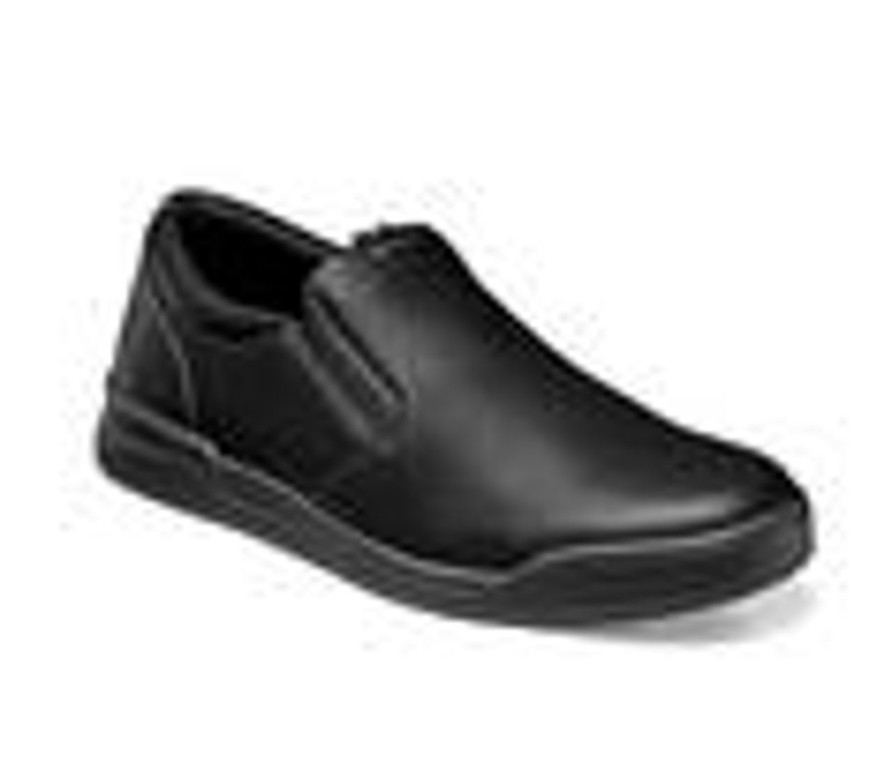 Men Nunn Bush Slip Resistant | Adults' Nunn Bush Tour Work Plain Toe Slip Resistant Safety Shoes Black Smooth