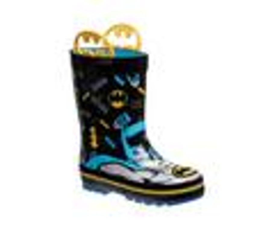 Kids DC Comics Boots | Boys' Dc Comics Toddler & Little Kid Splashy Batboy Rain Boots Black/Blue