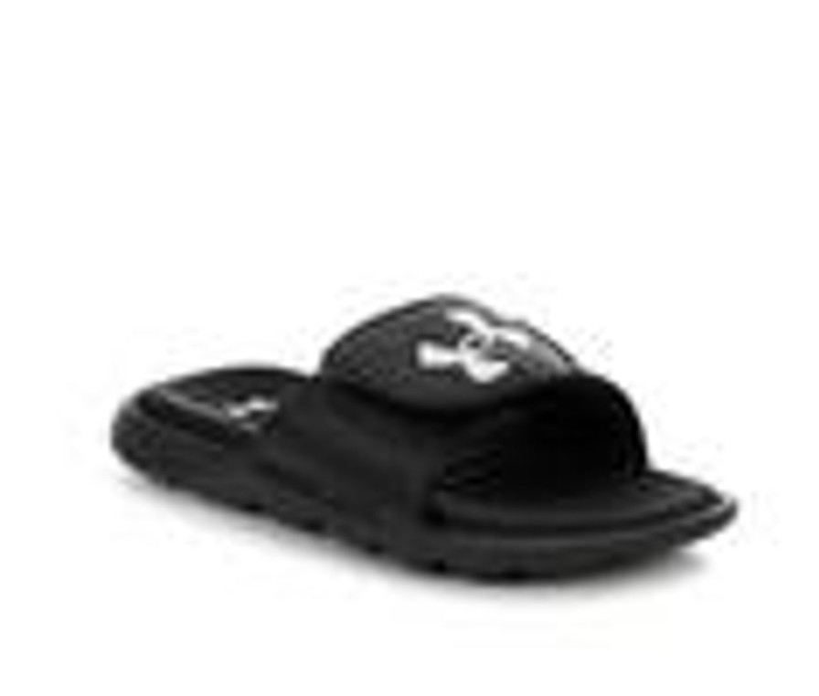 Kids Under Armour Sandals | Boys' Under Armour Ignite Boys Vii 11-7 Sport Slides Black/Blk/White