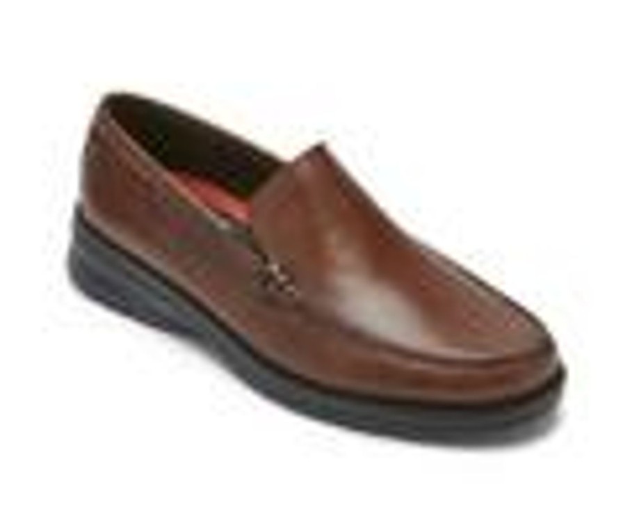 Men Rockport Loafers | Men'S Rockport Palmer Venetian Loafers Cognac Antique