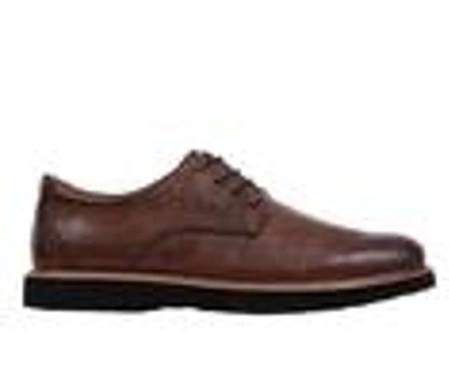 Men Deer Stags Oxfords | Men'S Deer Stags Walkmaster Plain Toe Oxford 1 Dress Shoes Brown