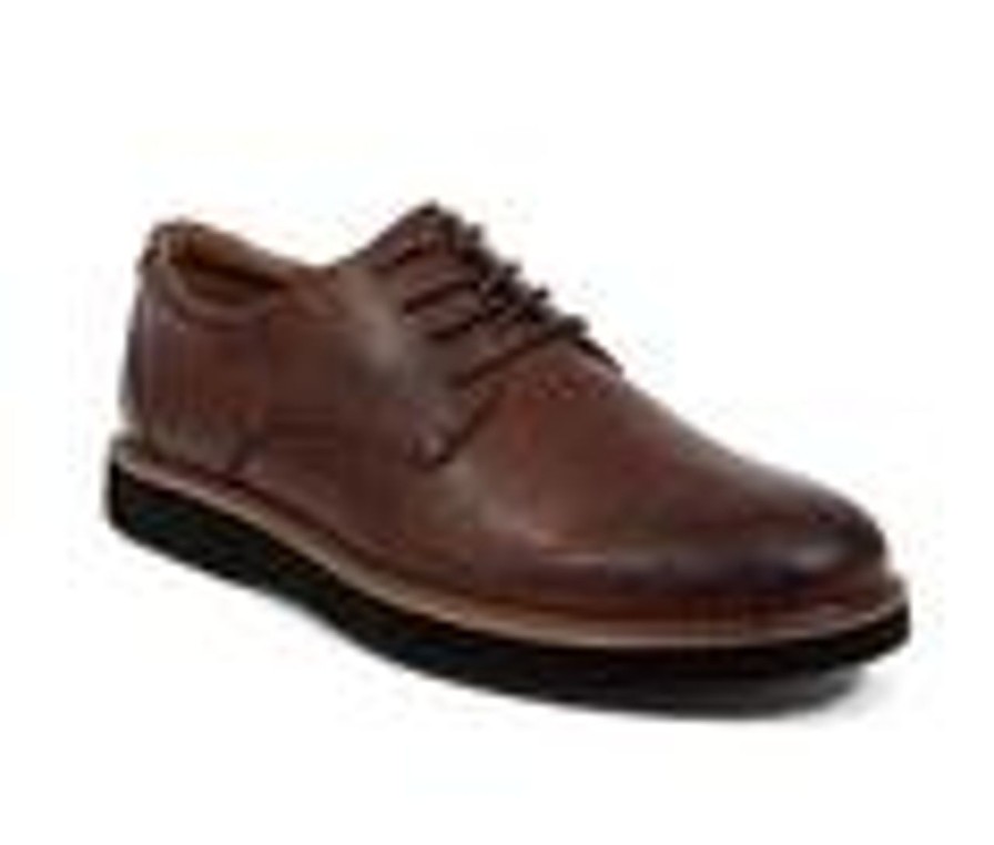 Men Deer Stags Oxfords | Men'S Deer Stags Walkmaster Plain Toe Oxford 1 Dress Shoes Brown