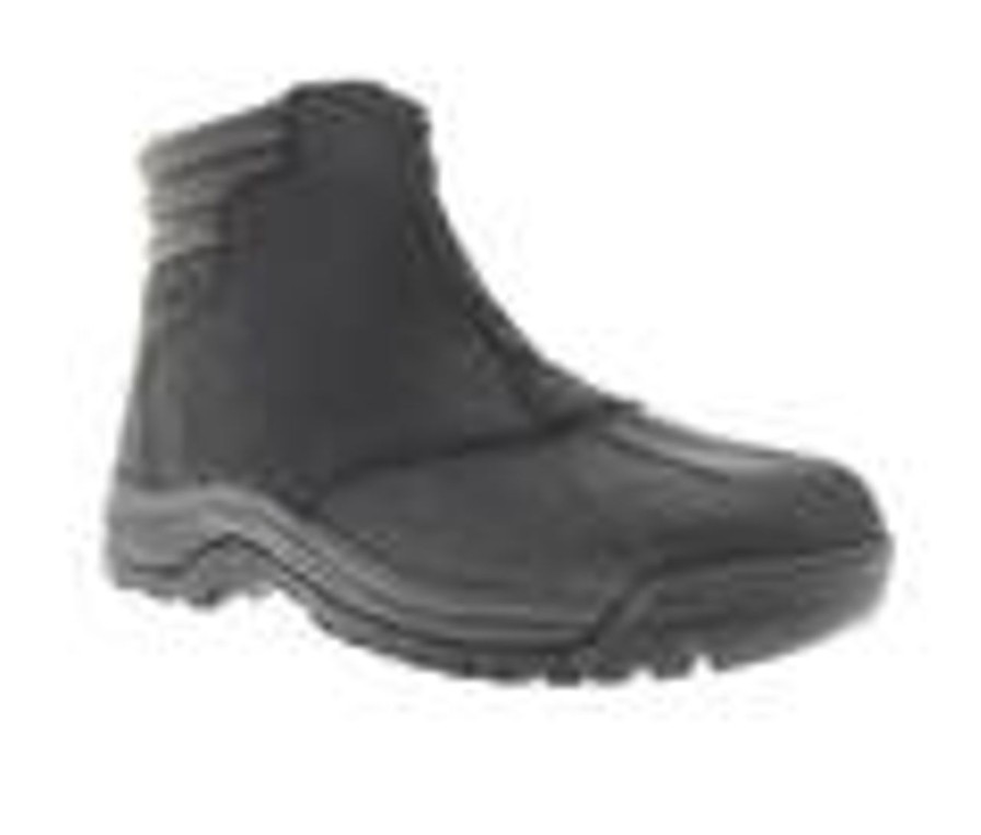 Men Propet Winter And Snow Boots | Men'S Propet Blizzard Mid Zip Waterproof Winter Boots Black