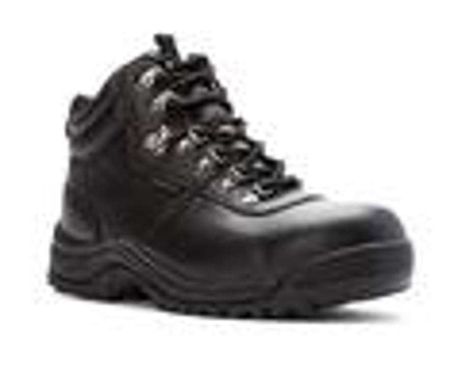 Men Propet Waterproof | Men'S Propet Shield Walker Waterproof Work Boots Black