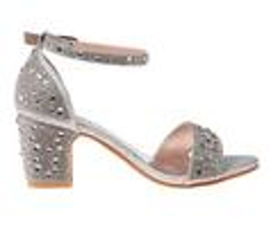 Kids Badgley Mischka Sandals | Girls' Badgley Mischka Little Kid & Big Kid Nathalie Dress Sandals Silver