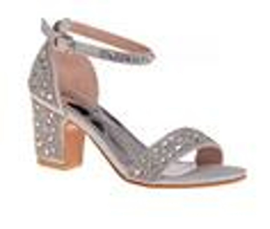 Kids Badgley Mischka Sandals | Girls' Badgley Mischka Little Kid & Big Kid Nathalie Dress Sandals Silver