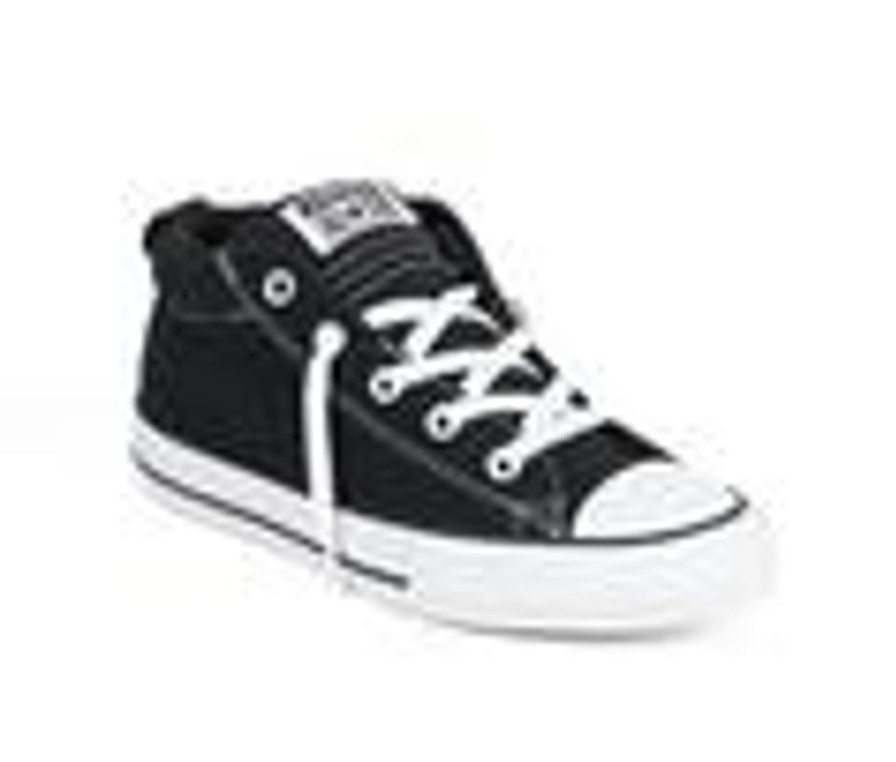 Kids Converse Athletics & Sneakers | Kids' Converse Big Kid Chuck Taylor All Star Street Mid Slip-On Sneakers Black/White