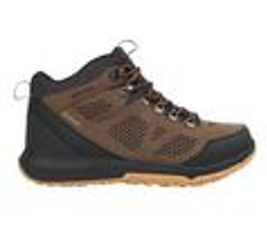 Men Northside Hiking And Hunting | Men'S Northside Benton Mid Waterproof Hiking Boots Brown/Black