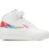 Kids Fila Athletics & Sneakers | Girls' Fila Little Kid & Big Kid Vulc 13 Rogue Tie-Dye High-Top Sneakers Wh/Mlti/Paisley