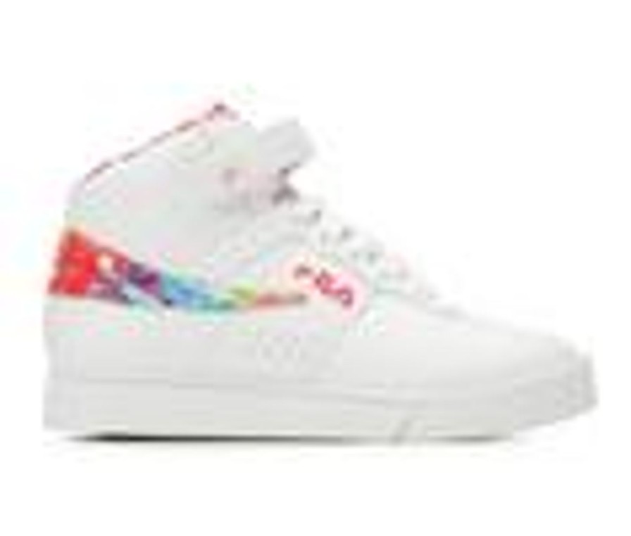 Kids Fila Athletics & Sneakers | Girls' Fila Little Kid & Big Kid Vulc 13 Rogue Tie-Dye High-Top Sneakers Wh/Mlti/Paisley