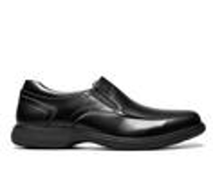 Men Nunn Bush Soft Toe | Men'S Nunn Bush Kore Pro Bicycle Toe Slip-On Slip-Resistant Loafers Black