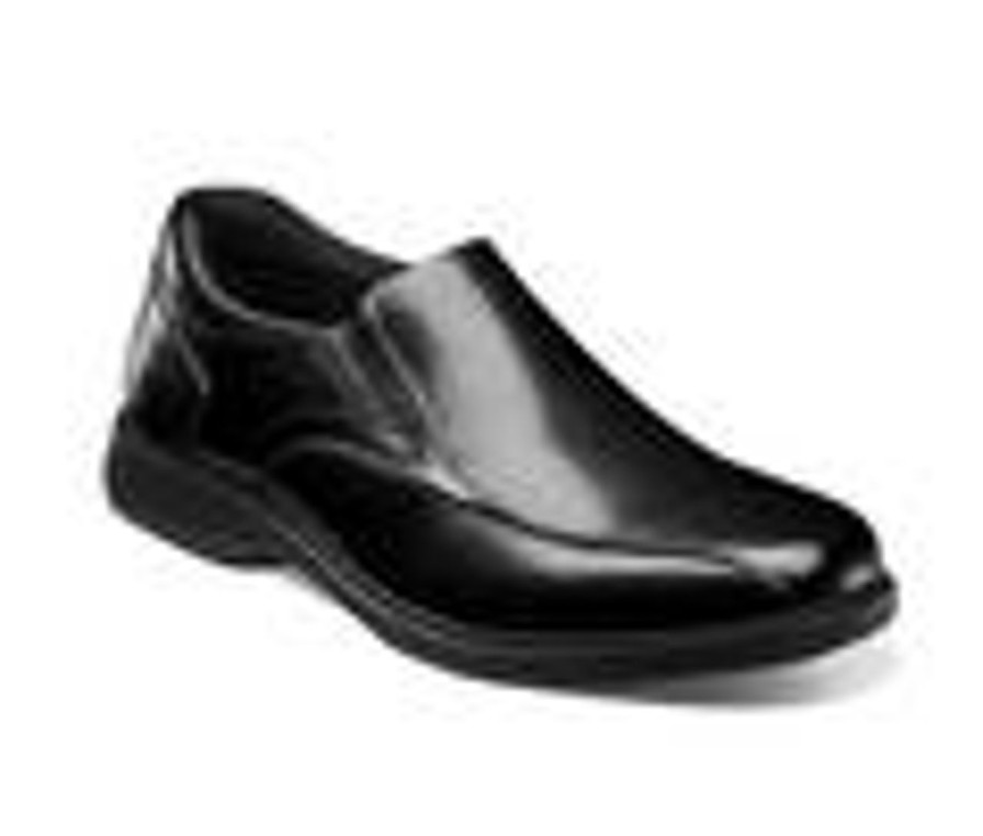 Men Nunn Bush Soft Toe | Men'S Nunn Bush Kore Pro Bicycle Toe Slip-On Slip-Resistant Loafers Black