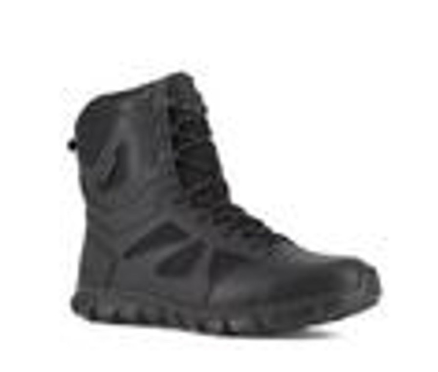 Men REEBOK WORK Soft Toe | Men'S Reebok Work Sublite Cushion Tactical Rb8806 Work Boots Black