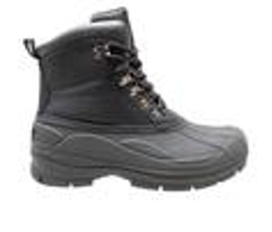 Men Winter Tecs Winter And Snow Boots | Men'S Winter Tecs Durable Nylon Winter Lace Winter Boots Black