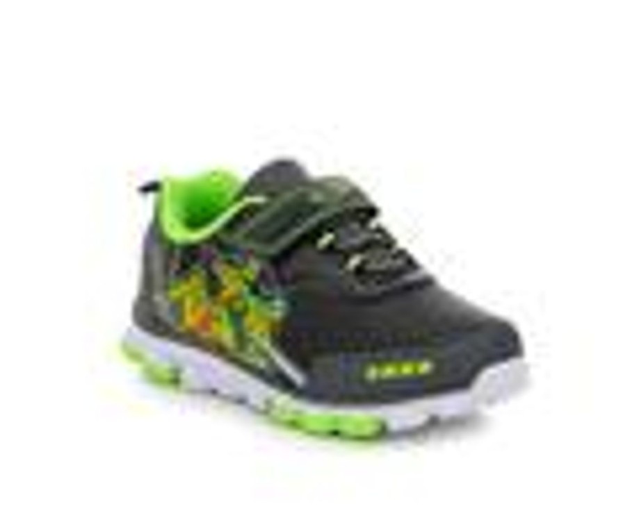 Kids Nickelodeon Casual | Boys' Nickelodeon Toddler & Little Kid Tmnt 14 Light-Up Sneakers Black/Green