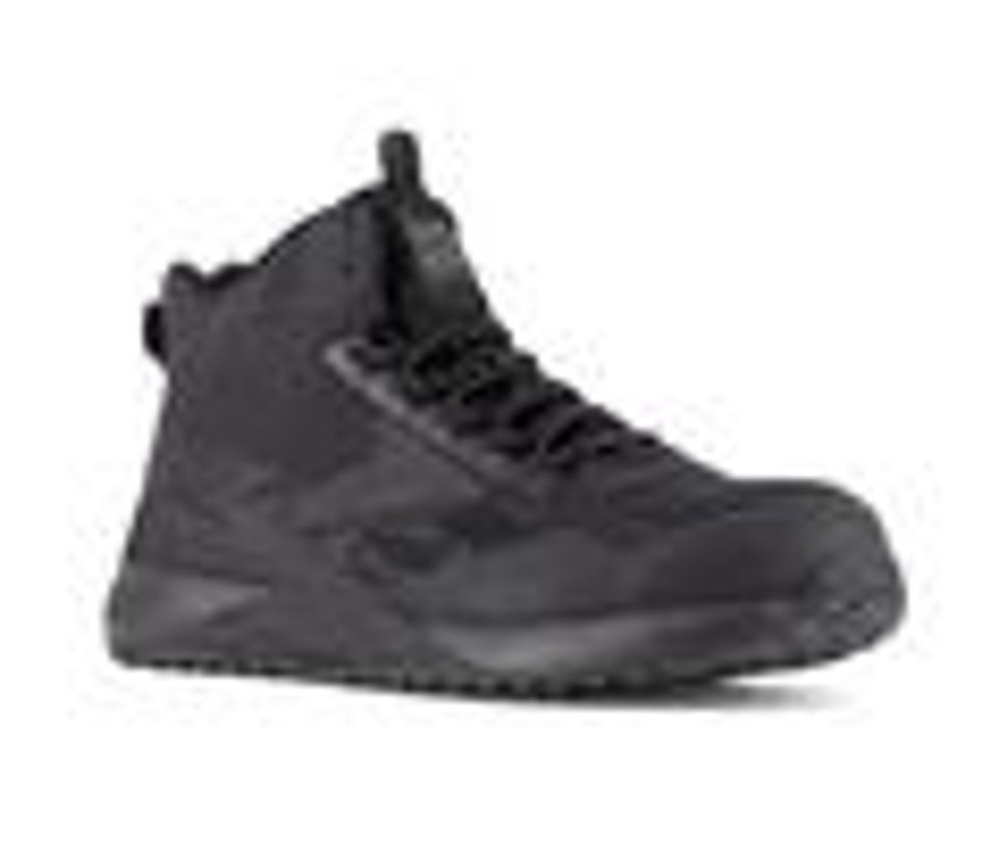 Men REEBOK WORK Electric Hazard | Men'S Reebok Work Nano X1 Adven Rb3484 Work Shoes Black