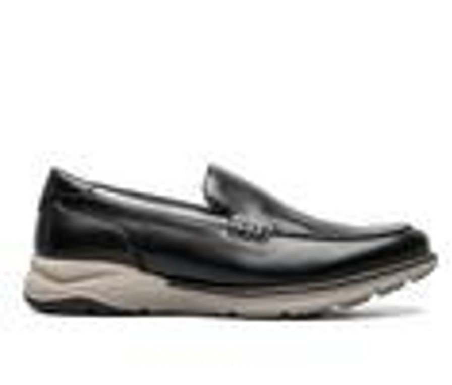 Men Florsheim Loafers | Men'S Florsheim Fenzi Moc Toe Venetian Loafers Black