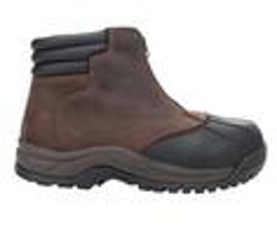 Men Propet Winter And Snow Boots | Men'S Propet Blizzard Work Composite Toe Winter Boots Brown/Black