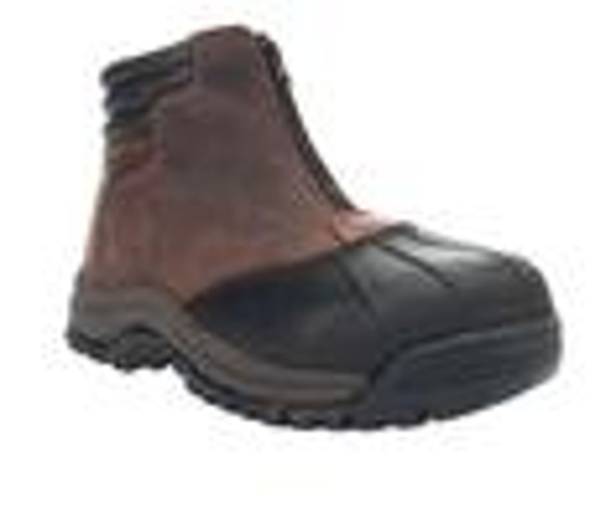 Men Propet Winter And Snow Boots | Men'S Propet Blizzard Work Composite Toe Winter Boots Brown/Black