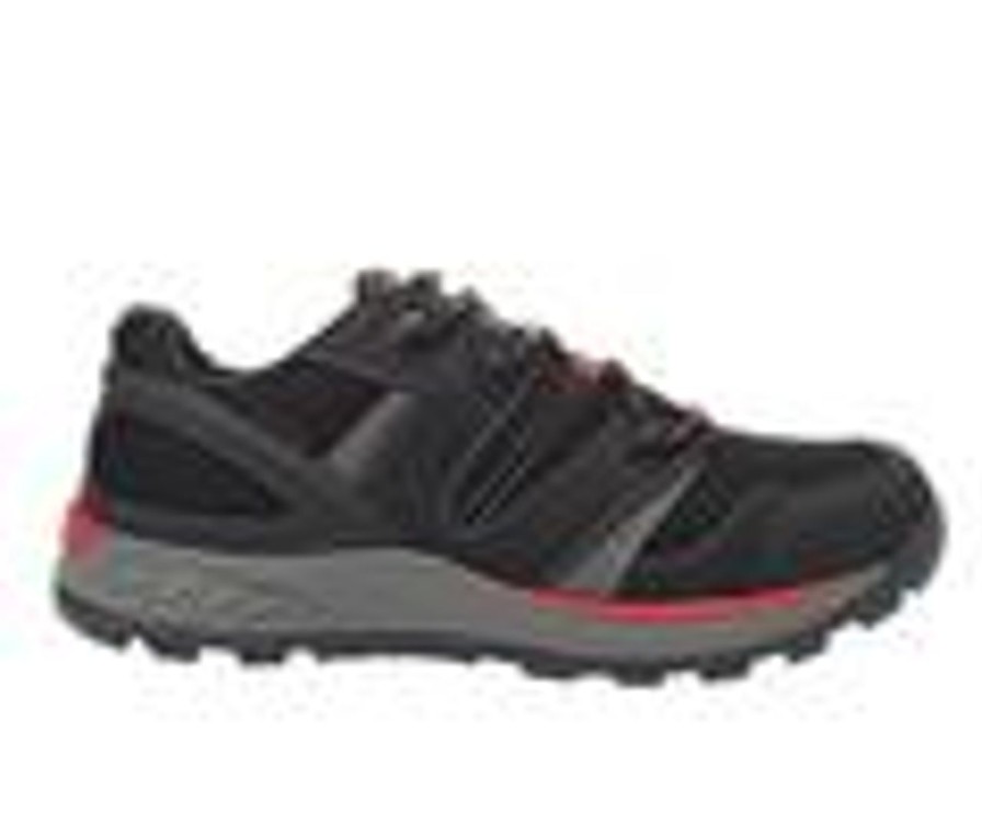 Men Propet Walking And Hiking | Men'S Propet Vercors Walking Shoes Black/Red