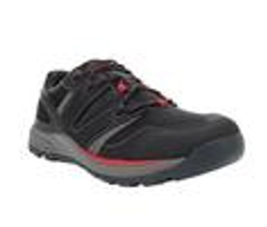 Men Propet Walking And Hiking | Men'S Propet Vercors Walking Shoes Black/Red