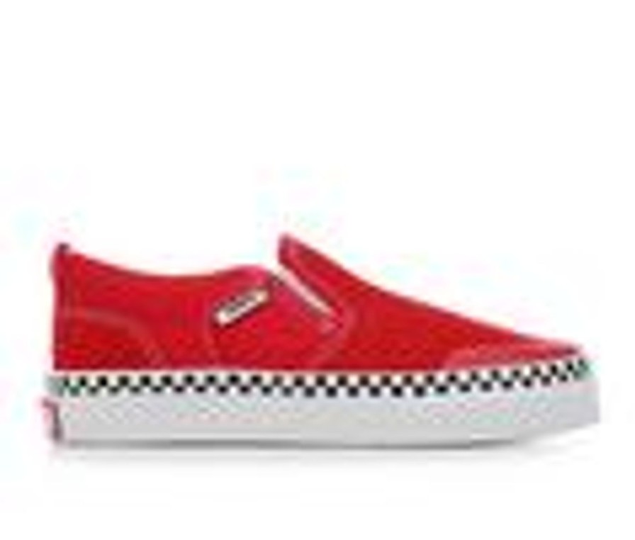 Kids Vans Athletics & Sneakers | Boys' Vans Little Kid & Big Kid Asher Dw Slip-On Sneakers Red/Side Check