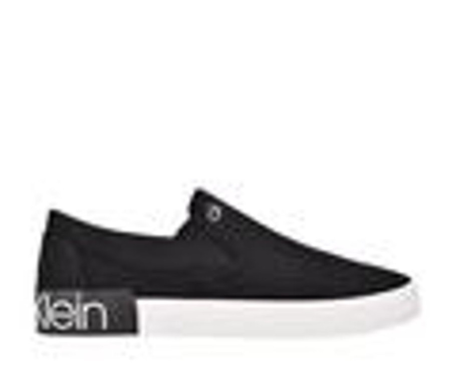 Men Calvin Klein Slip-Ons | Men'S Calvin Klein Ryor Casual Shoes Black