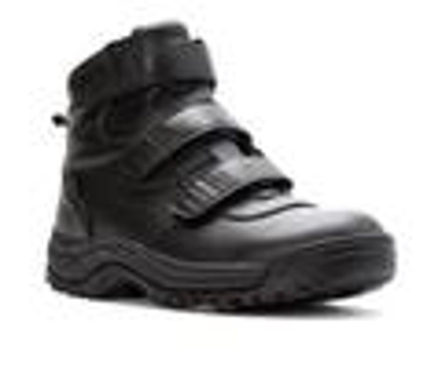 Men Propet Hiking And Hunting | Men'S Propet Cliff Walker Tall Strap Waterproof Hiking Boots Black