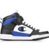 Kids Champion Athletics & Sneakers | Boys' Champion Big Kid Arena Power High-Top Sneakers Blk/Wht/Blue