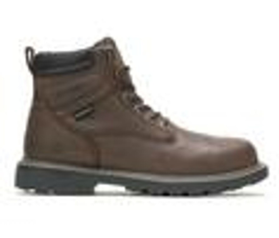 Men Wolverine Waterproof | Men'S Wolverine Floorhand Waterproof Steel Toe Work Boots Dark Brown