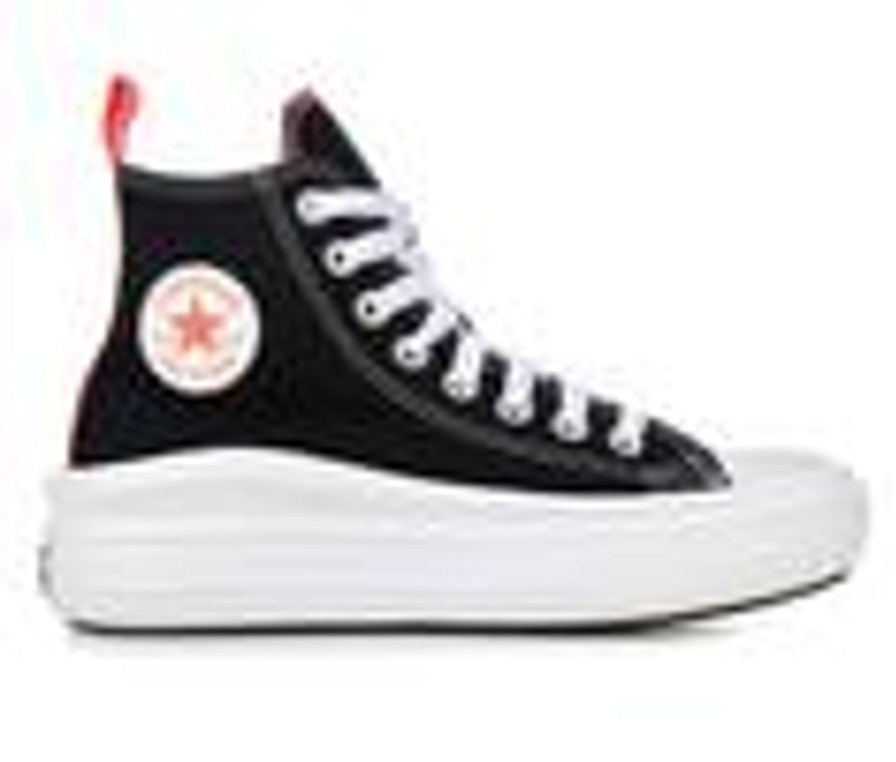 Kids Converse Athletics & Sneakers | Girls' Converse Big Kid Chuck Taylor All Star Move Hi Platform Sneakers Black/Pink/Wht