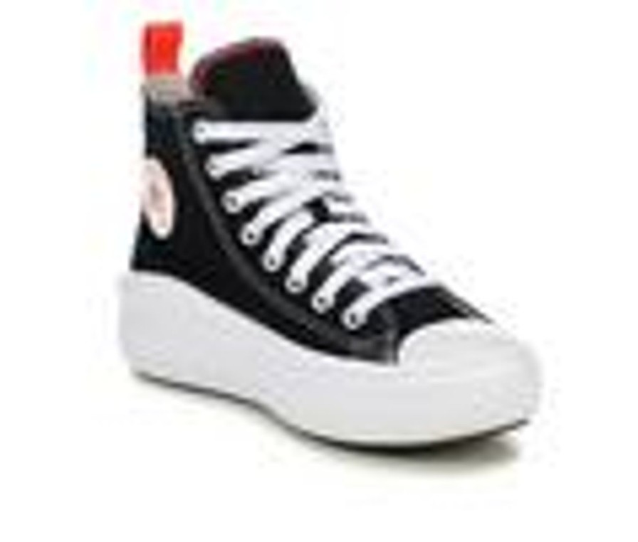 Kids Converse Athletics & Sneakers | Girls' Converse Big Kid Chuck Taylor All Star Move Hi Platform Sneakers Black/Pink/Wht