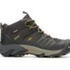 Men KEEN Utility Waterproof | Men'S Keen Utility Lansing Mid Steel Toe Waterproof Work Boots Raven/Olive