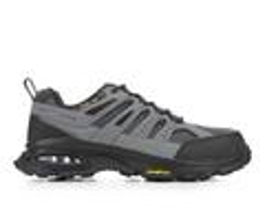 Men Skechers Work Electric Hazard | Men'S Skechers Work 200140 Air Envoy Arcket Safety Toe Work Shoes Grey