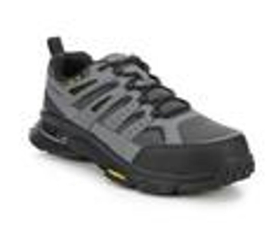 Men Skechers Work Electric Hazard | Men'S Skechers Work 200140 Air Envoy Arcket Safety Toe Work Shoes Grey