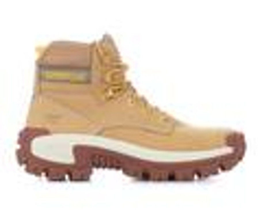 Men Caterpillar Steel Toe | Men'S Caterpillar Invader Steel Toe Work Boots Honey Reset