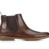 Men Tommy Hilfiger Boots | Men'S Tommy Hilfiger Reston Dress Shoes Brn Crazy Horse