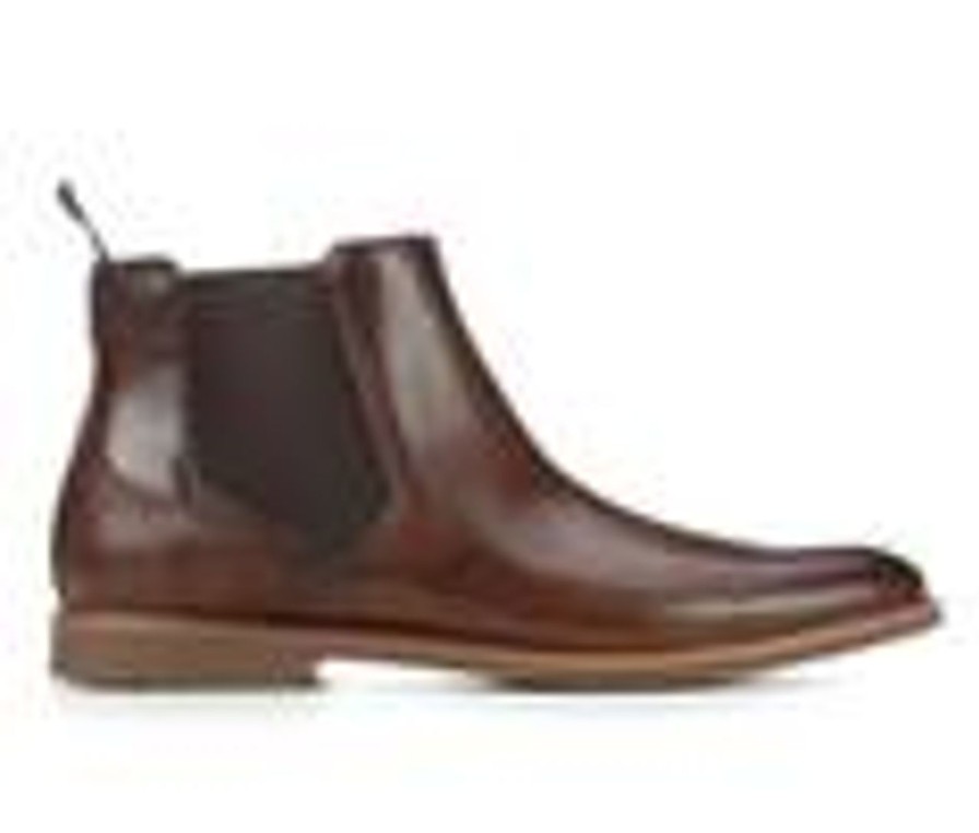 Men Tommy Hilfiger Boots | Men'S Tommy Hilfiger Reston Dress Shoes Brn Crazy Horse