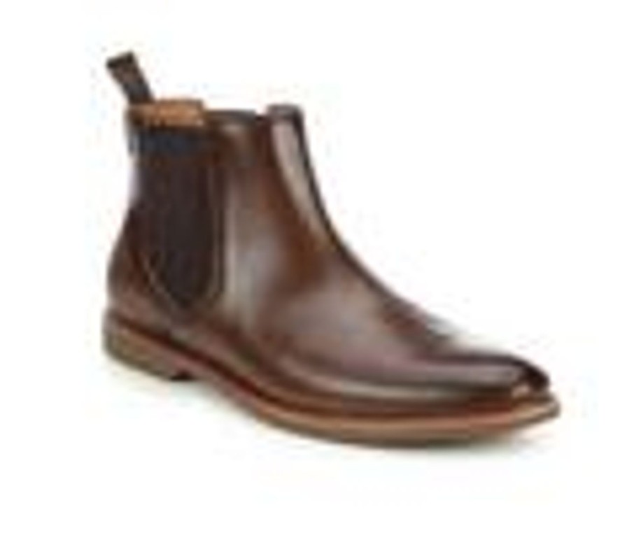 Men Tommy Hilfiger Boots | Men'S Tommy Hilfiger Reston Dress Shoes Brn Crazy Horse