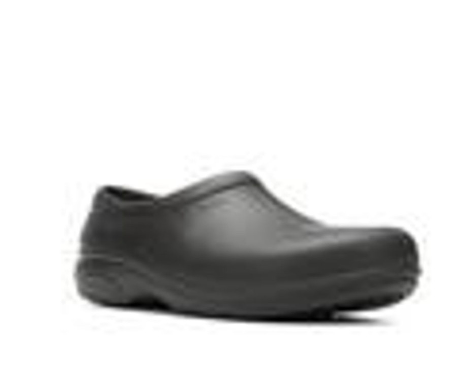 Men Crocs Work Soft Toe | Adults' Crocs Work On The Clock Slip-Resistant Clogs Black