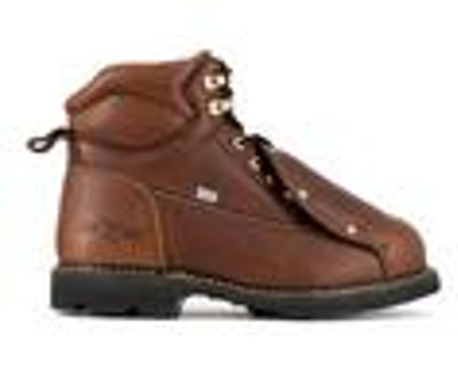 Men Iron Age Electric Hazard | Men'S Iron Age Groundbreaker Vibram Steel Toe Work Boots Brown