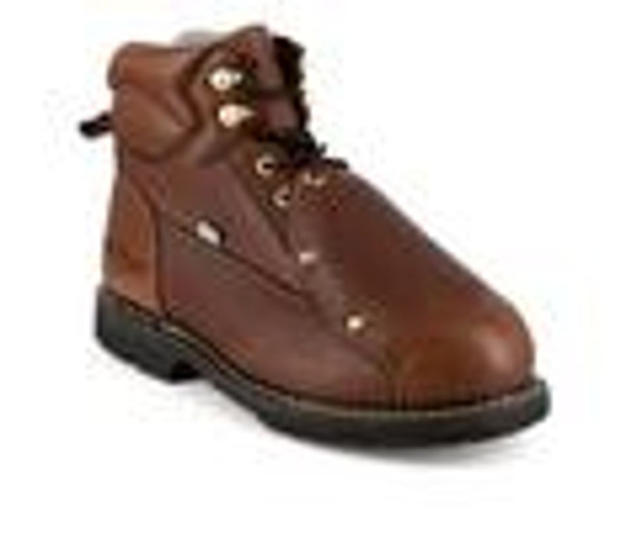 Men Iron Age Electric Hazard | Men'S Iron Age Groundbreaker Vibram Steel Toe Work Boots Brown