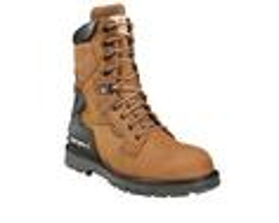 Men Carhartt Electric Hazard | Men'S Carhartt Cmw8200 Steel Toe Waterproof Work Boots Bison Brown