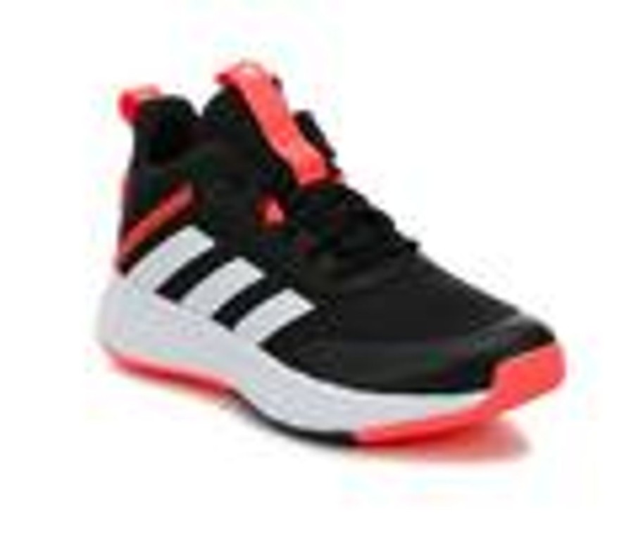 Kids Adidas Athletics & Sneakers | Boys' Adidas Little Kid & Big Kid Own The Game 2.0 Sustainable Basketball Shoes Blk/Wht/Red