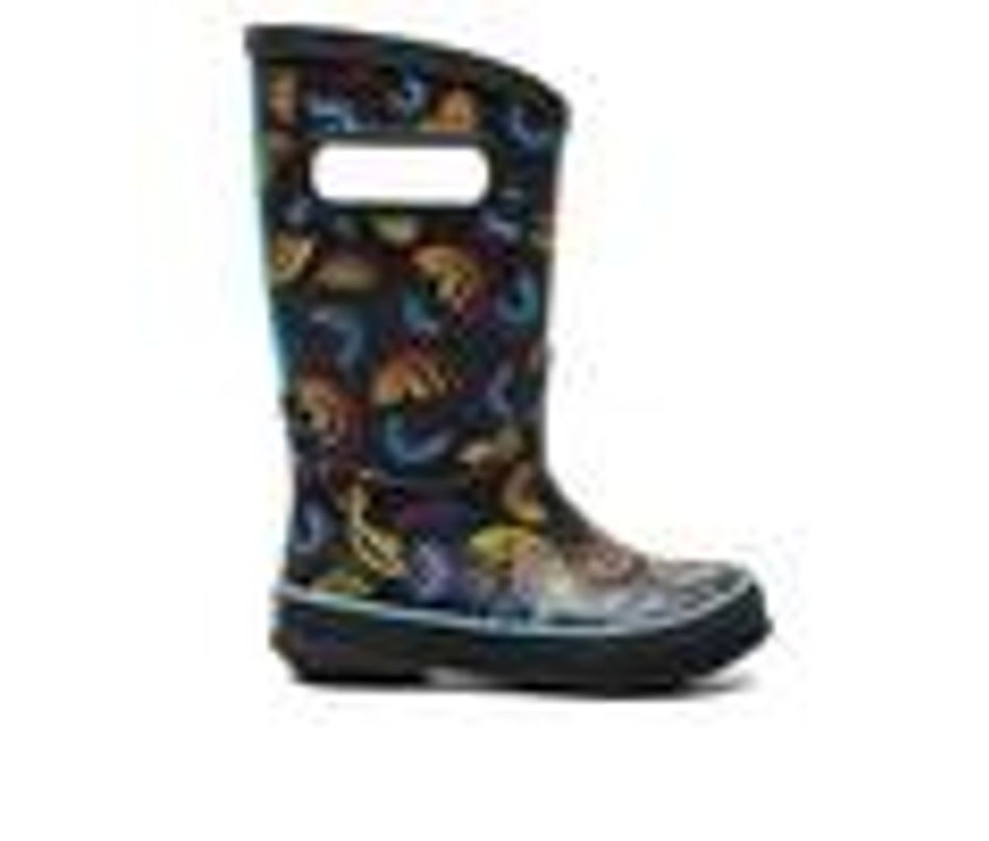 Kids Bogs Footwear Boots | Girls' Bogs Footwear Little Kid & Big Kid Wild Rainbows Rain Boots Black Multi