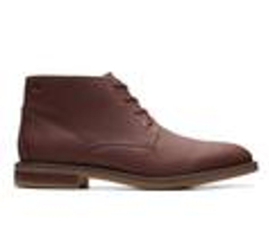 Men Clarks Boots | Men'S Clarks Jaxen Mid Chukka Boots Tan Leather