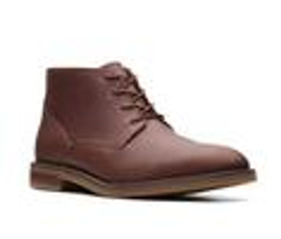 Men Clarks Boots | Men'S Clarks Jaxen Mid Chukka Boots Tan Leather